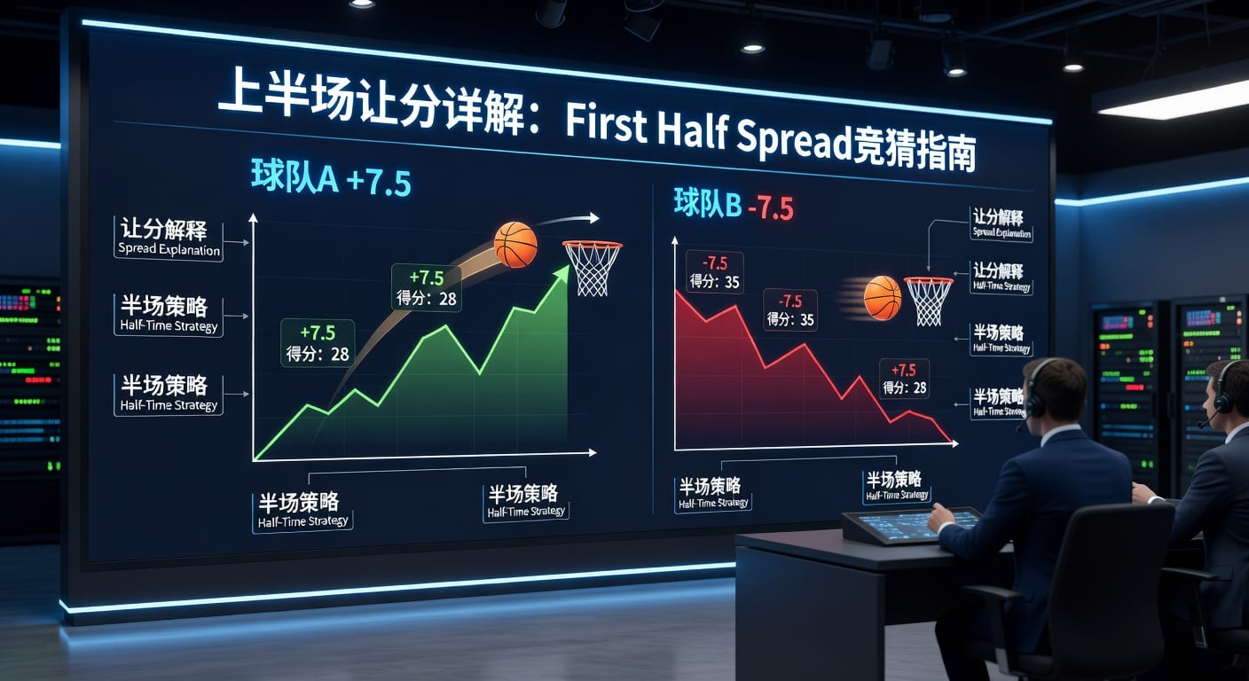 上半场让分 first half spread 盘口解读